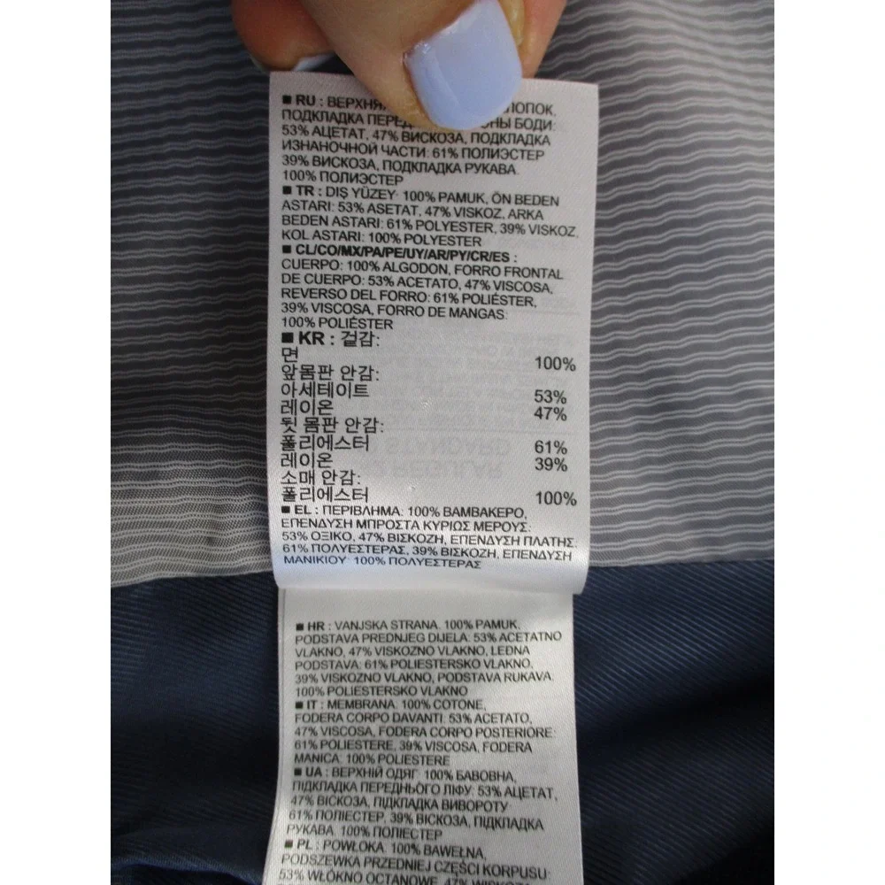 Banana Republic Blazer Mens 42R Navy Blue Tailored Fit 2-Button Sport Coat